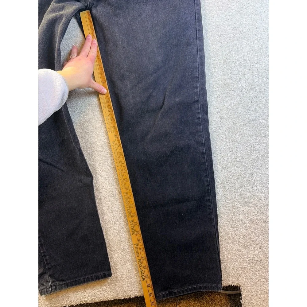 Vintage Levi's 550 Jeans Mens 38x34 (Fits 37x33) Black Denim Relaxed Tapered Leg